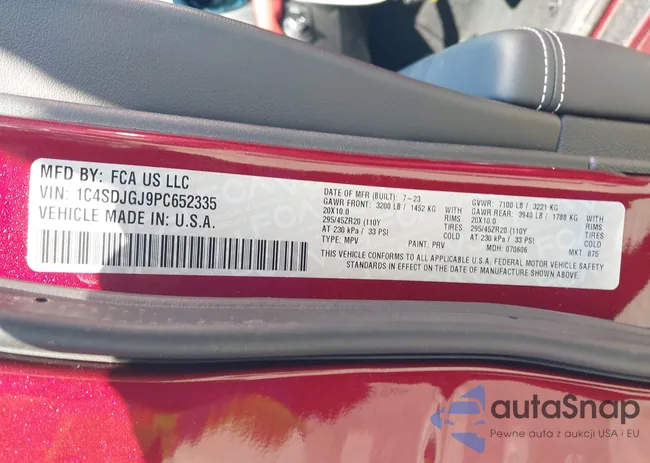 1C4SDJGJ9PC652335: 43116203