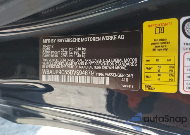 WBAUP9C55DVS94879: 43116364