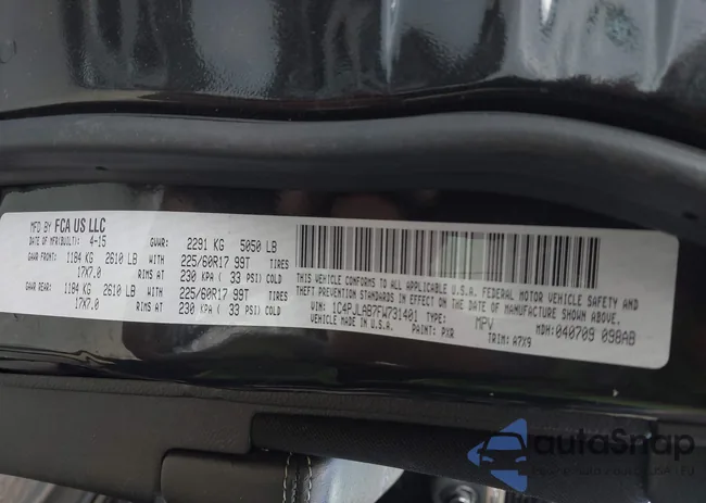 1C4PJLAB7FW731401: 43116381