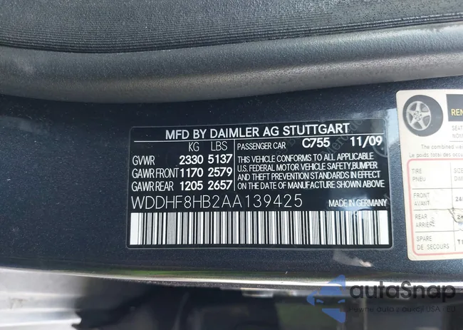 WDDHF8HB2AA139425: 43116627