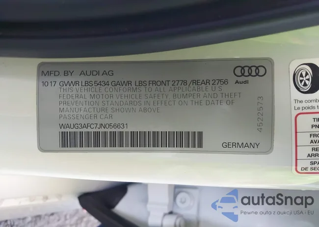 WAUG3AFC7JN056631: 43115729