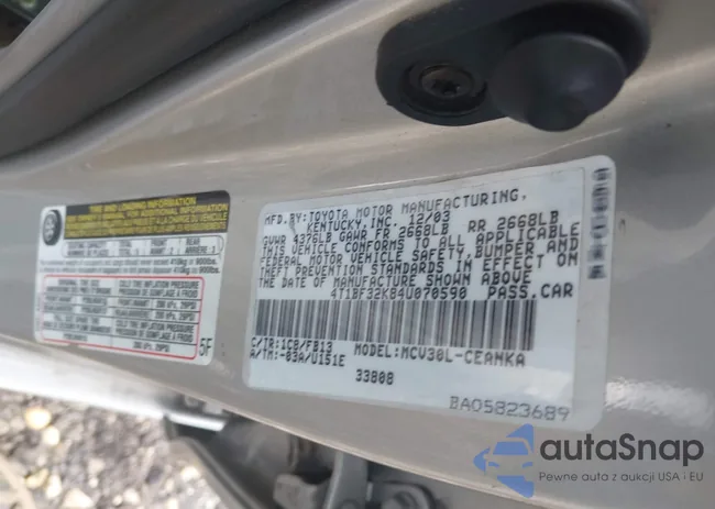 4T1BF32K84U070590: 43115782