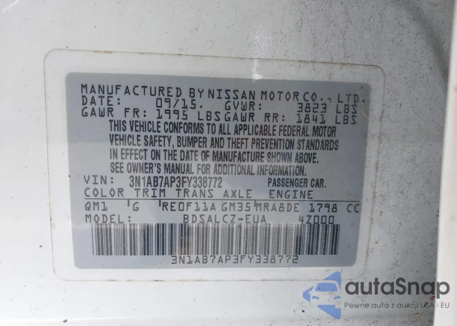 3N1AB7AP3FY338772: 43115800