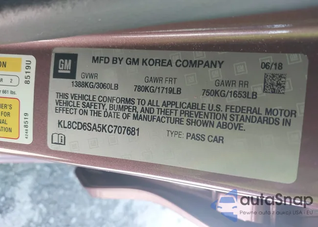 KL8CD6SA5KC707681: 43115890