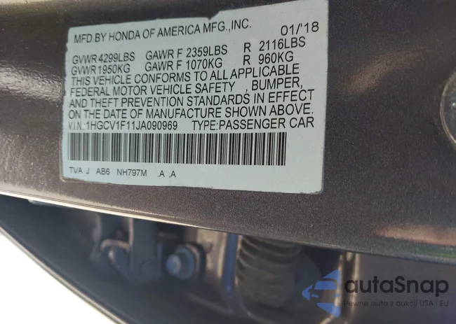 1HGCV1F11JA090969: 43115897