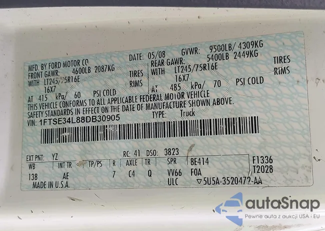 1FTSE34L88DB30905: 43115955