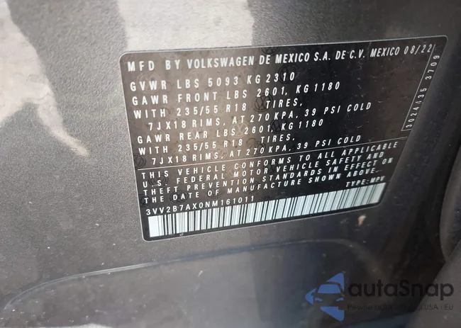 3VV2B7AX0NM161011: 43115987