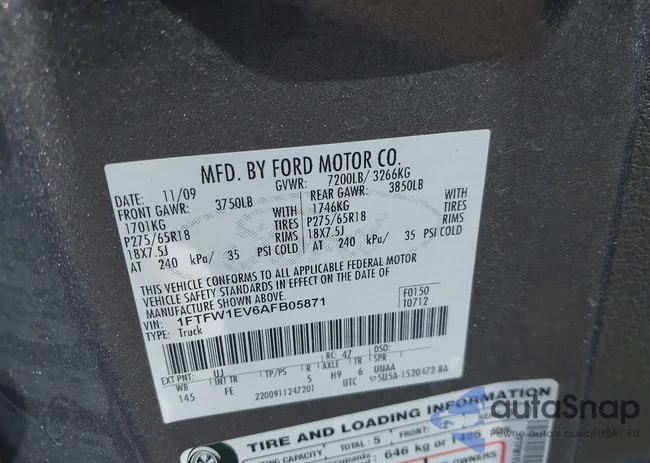 1FTFW1EV6AFB05871: 43117108