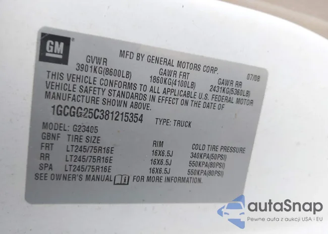 1GCGG25C381215354: 43117279