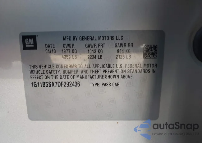 1G11B5SA7DF292436: 43117432