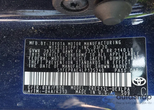 5YFEPRAE4LP125240: 43117466