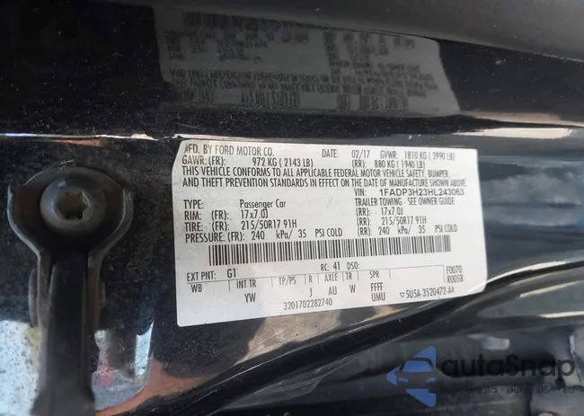 1FADP3H23HL243063: 43117532