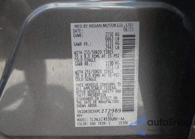 5N1DR3DJXPC272989: 43117576