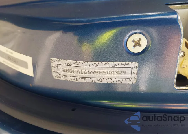 2HGFA16599H504329: 43116730