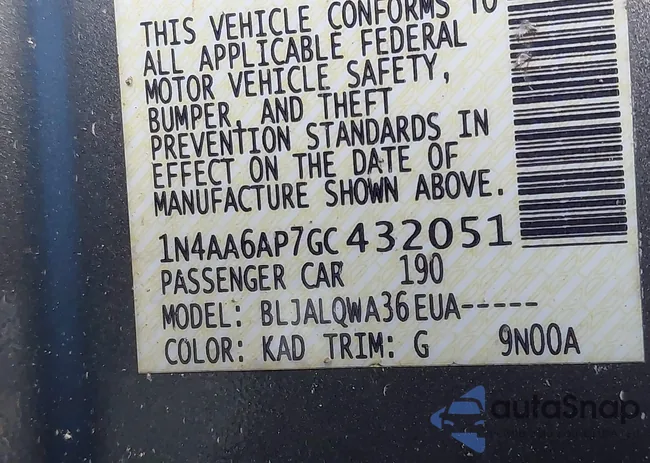 1N4AA6AP7GC432051: 43116733