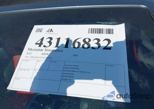 WBADZ4C07NCJ60938: 43116832