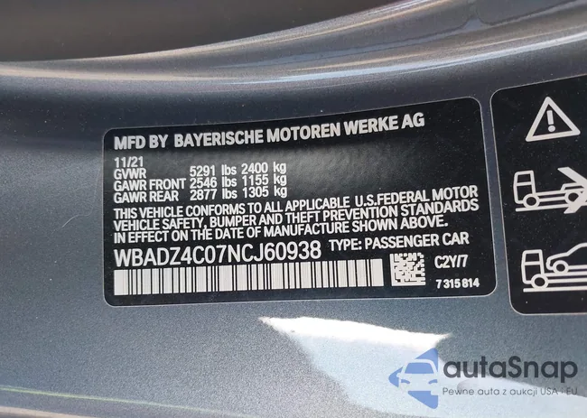 WBADZ4C07NCJ60938: 43116832