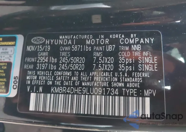 KM8R4DHE9LU091734: 43116853