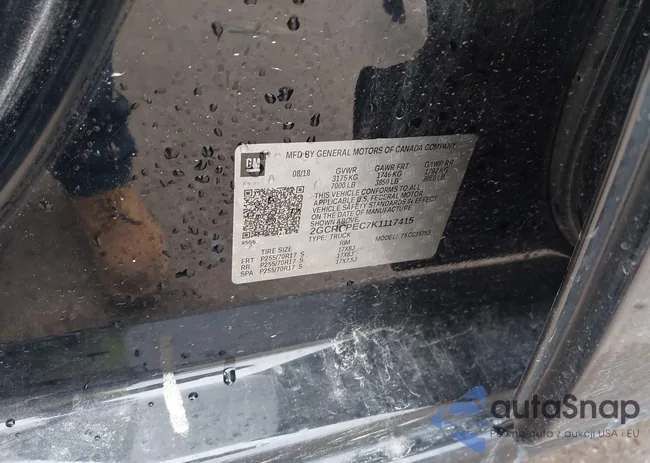 2GCRCPEC7K1117415: 43117012