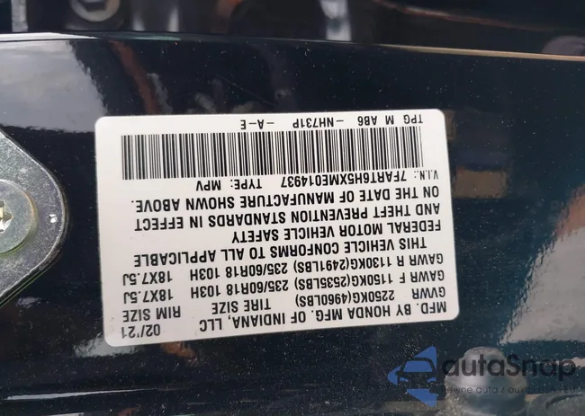 7FART6H5XME014937: 43117014
