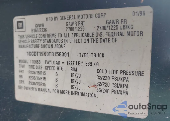 1GCDT19X0T8158391: 43117020