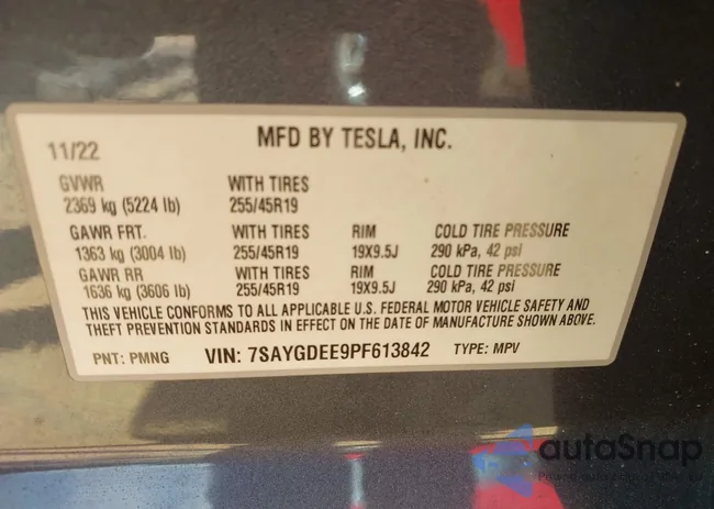 7SAYGDEE9PF613842: 43117048