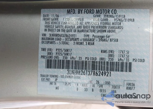 3LNHM26T37R624921: 43118187