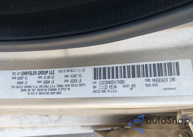 1C3CCBAB3EN170383: 43118320