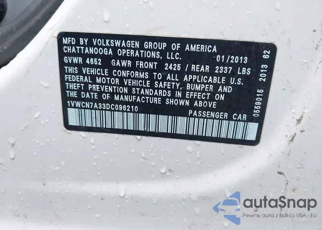 1VWCN7A33DC096210: 43118350