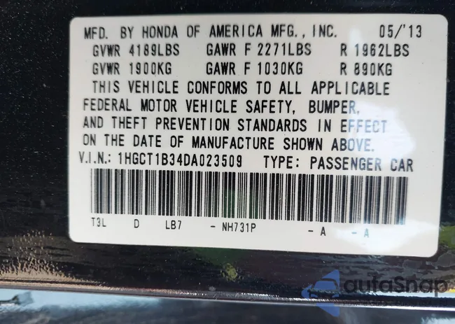 1HGCT1B34DA023509: 43118414