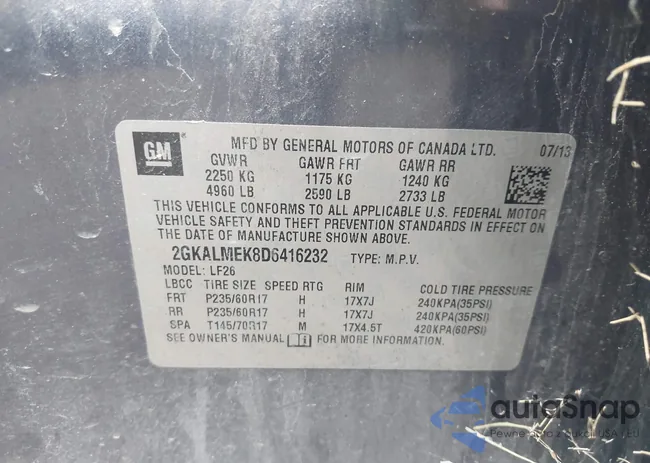 2GKALMEK8D6416232: 43118424