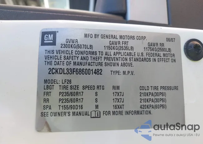 2CKDL33F686001482: 43118497