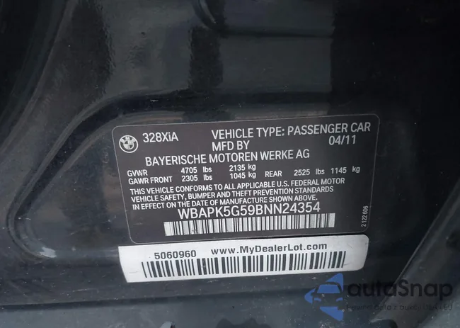 WBAPK5G59BNN24354: 43118607