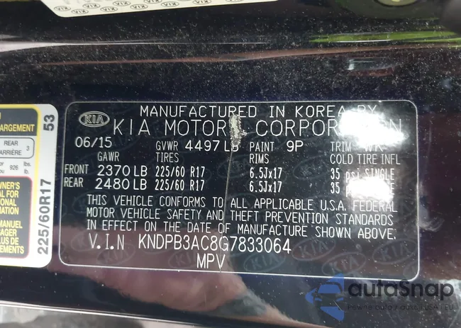 KNDPB3AC8G7833064: 43118636