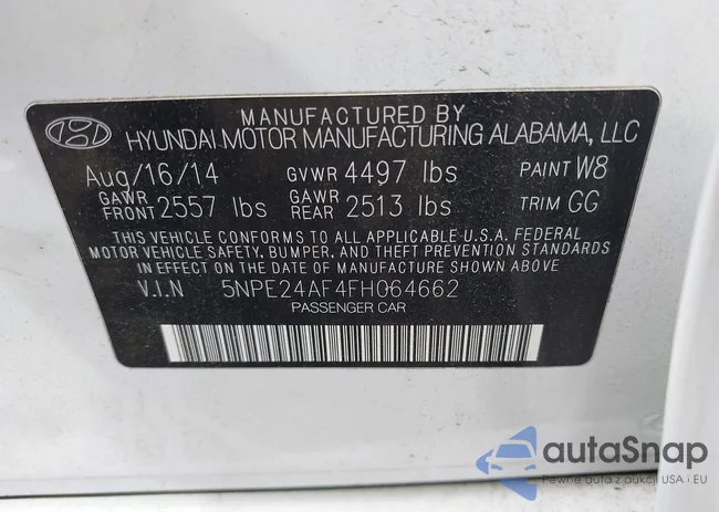 5NPE24AF4FH064662: 43117690