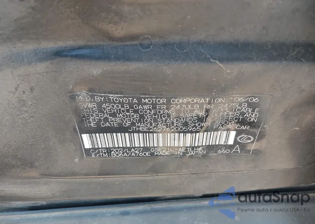 JTHBE262762005965: 43117751