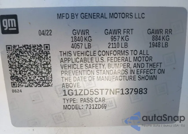 1G1ZD5ST7NF137983: 43117837