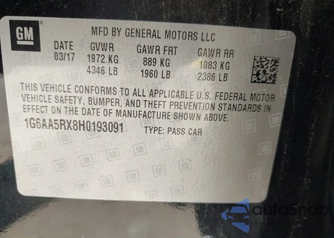 1G6AA5RX8H0193091: 43117859