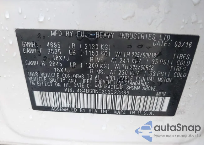 4S4BSBNC2G3323889: 43117871