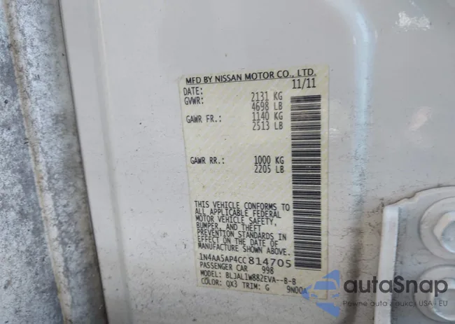 1N4AA5AP4CC814705: 43117936