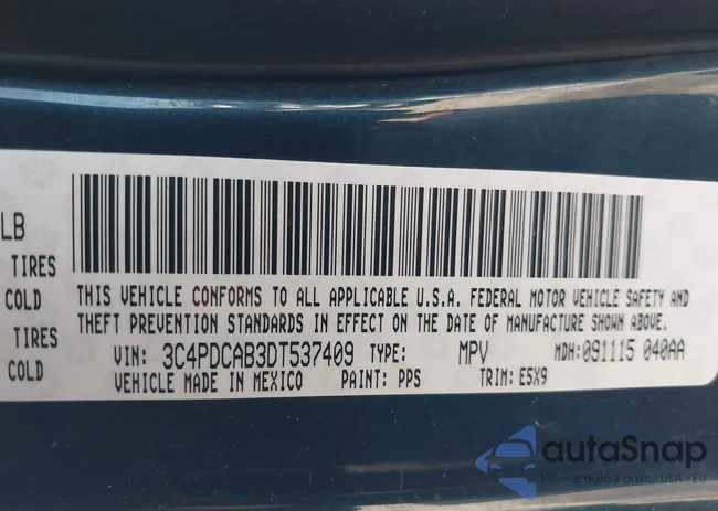 3C4PDCAB3DT537409: 43119108