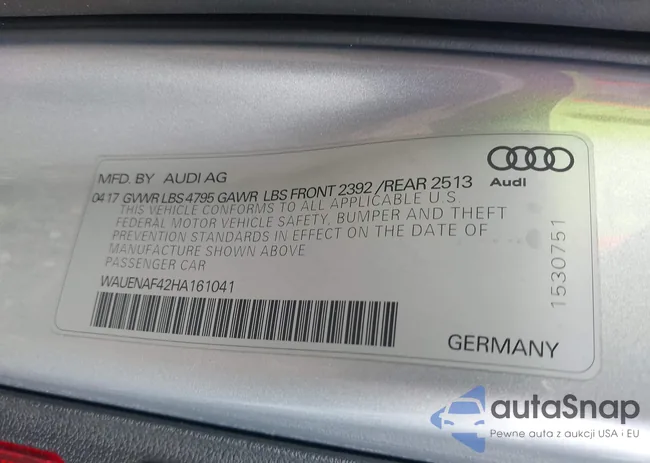 WAUENAF42HA161041: 43119372