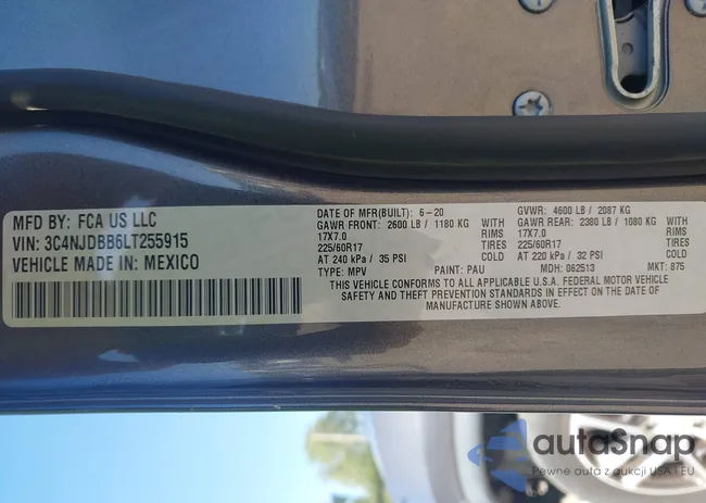 3C4NJDBB6LT255915: 43119377