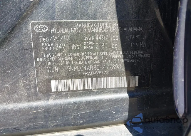 5NPEC4AB8CH477898: 43119380