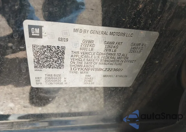 1GYKNFRS8KZ223607: 43119395