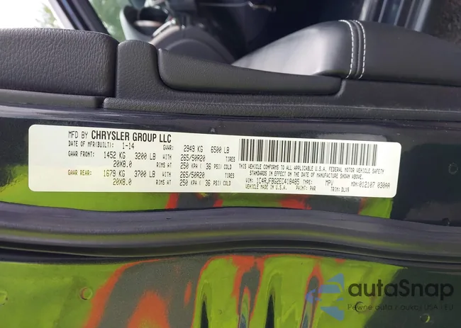 1C4RJFBG2EC418485: 43119499