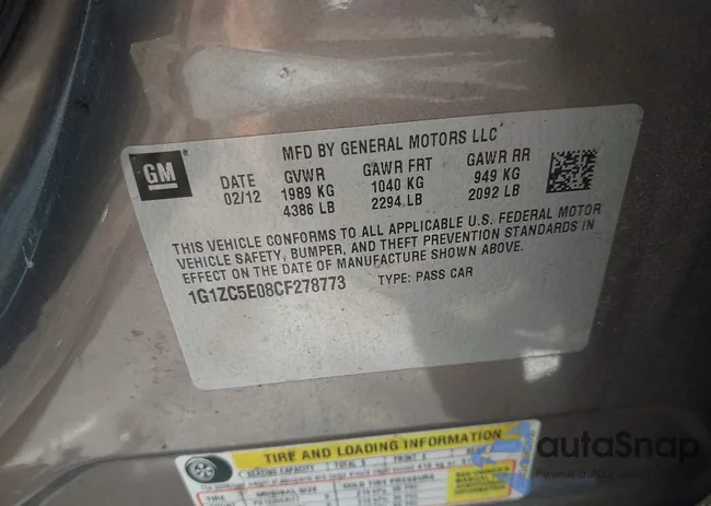 1G1ZC5E08CF278773: 43119502