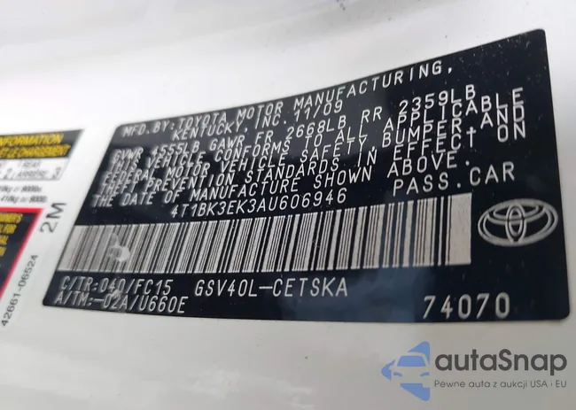 4T1BK3EK3AU606946: 43119632