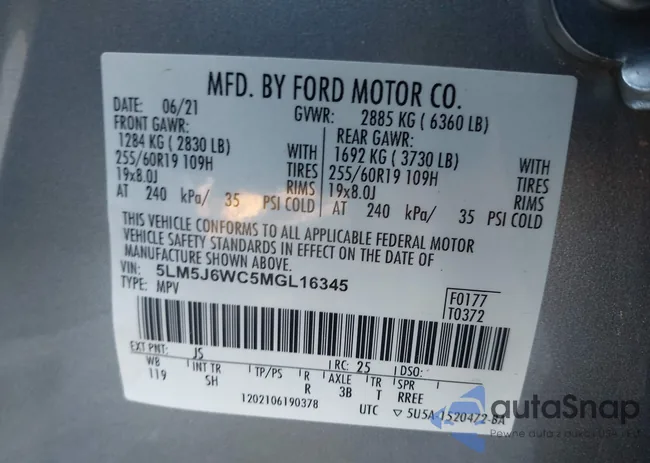 5LM5J6WC5MGL16345: 43118802