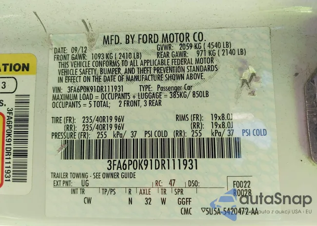 3FA6P0K91DR111931: 43118826